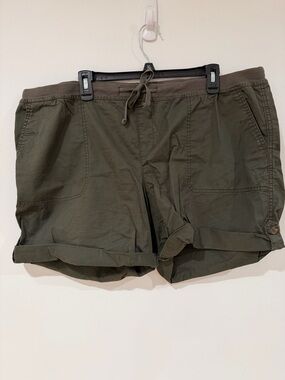 Merona Olive Drawstring Cuffed Utility Shorts